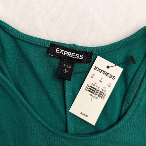 NWT Express Color Block Racerback Bodycon Dress - L - Picture 6 of 6